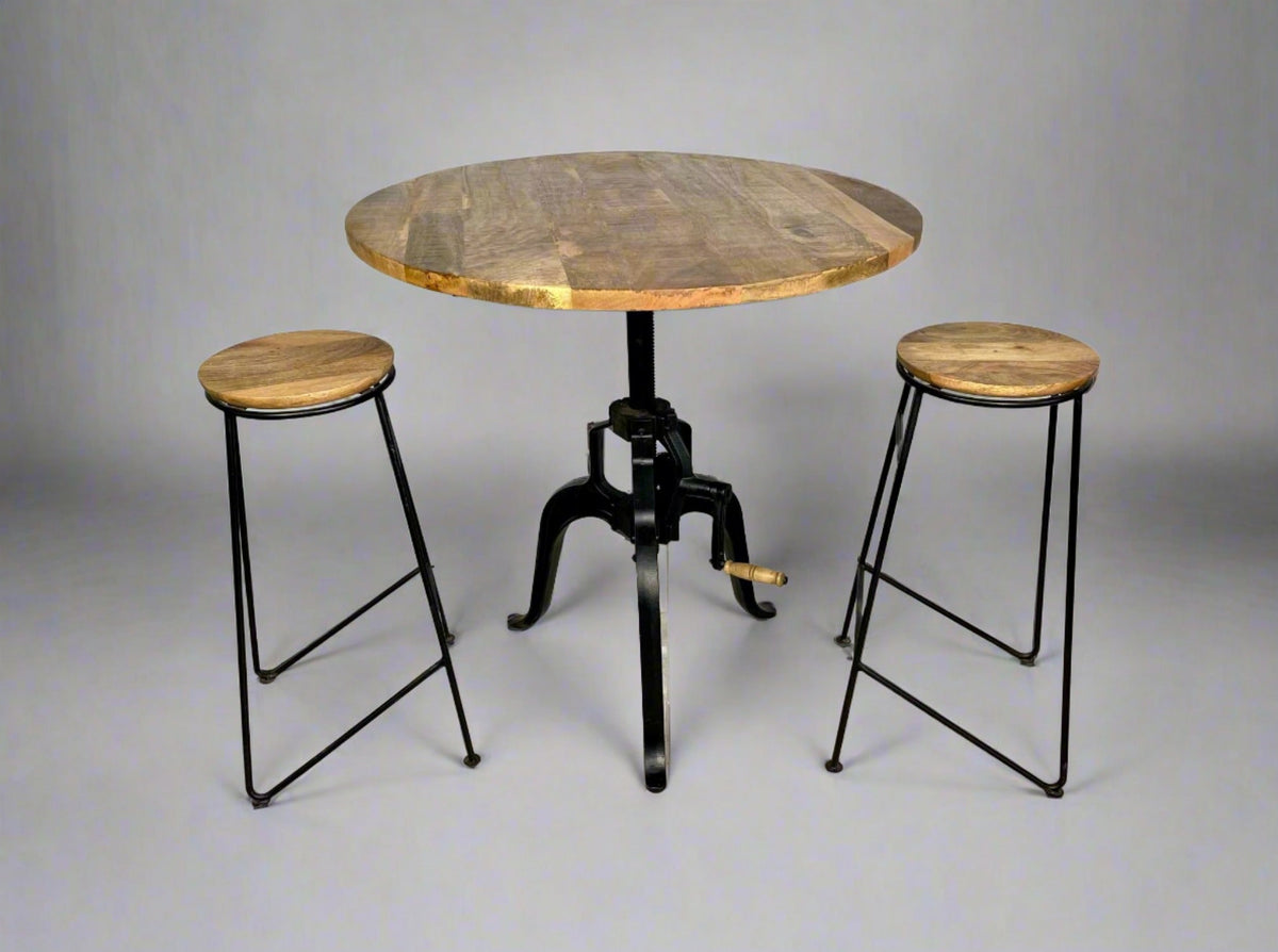 Table bistrot ajustable - Bois Déco Montréal