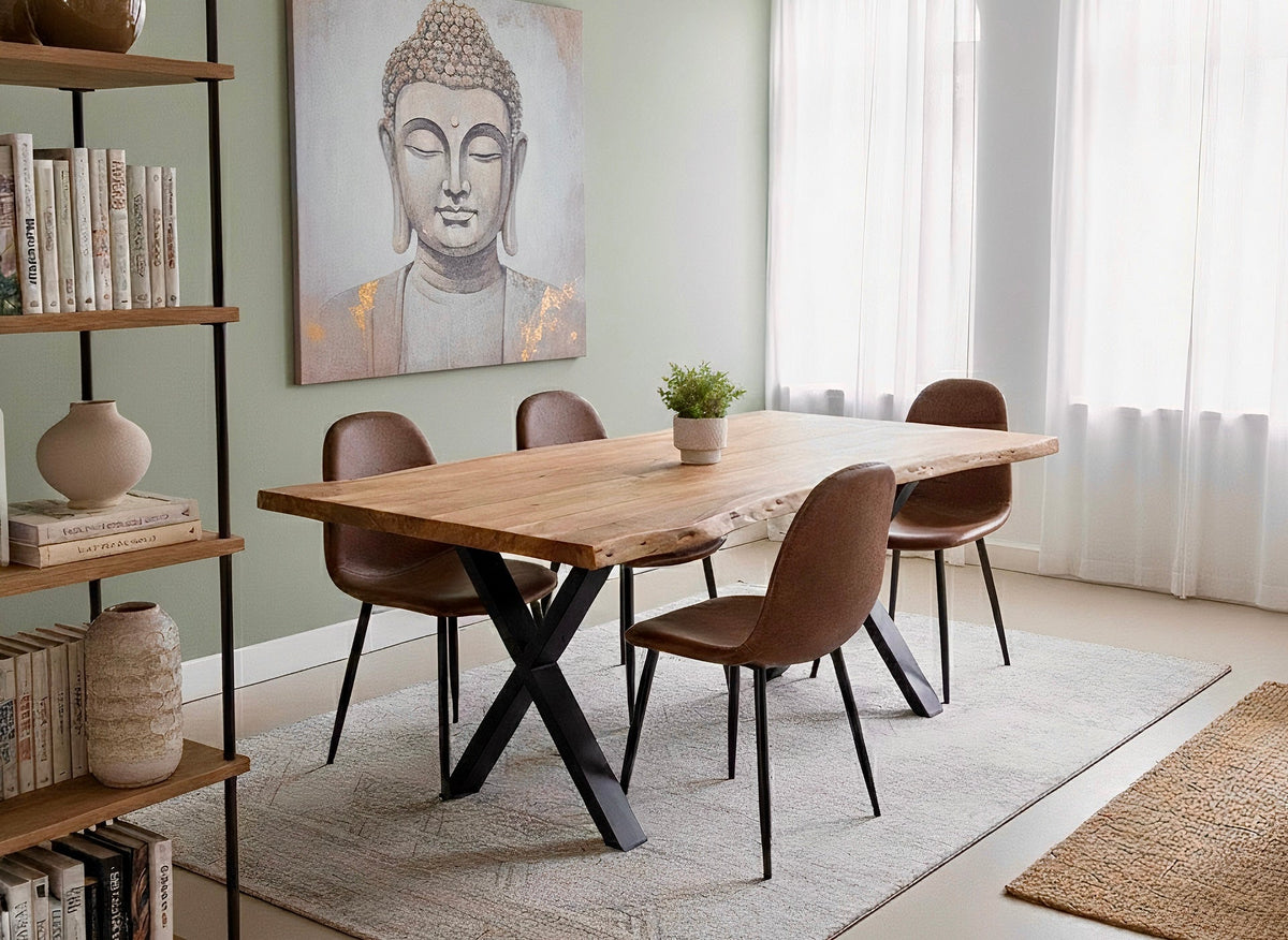 Table à diner Acacia live edge 87 pouces