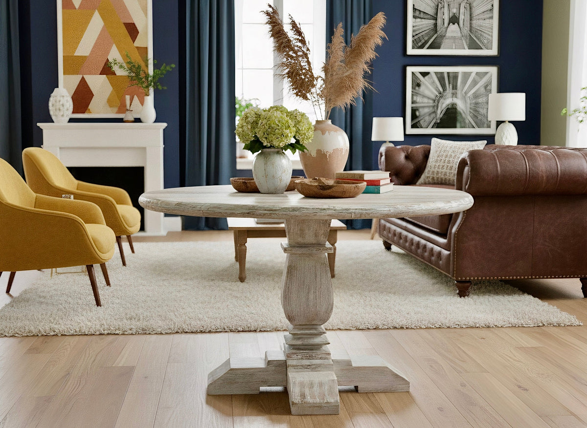Table ronde blanche Montauk