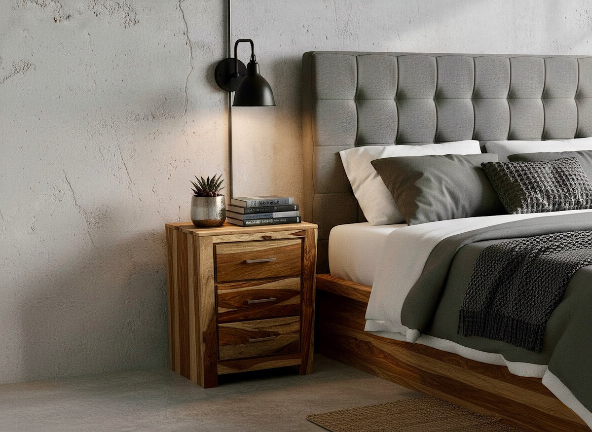 Grande table de nuit en bois de rose