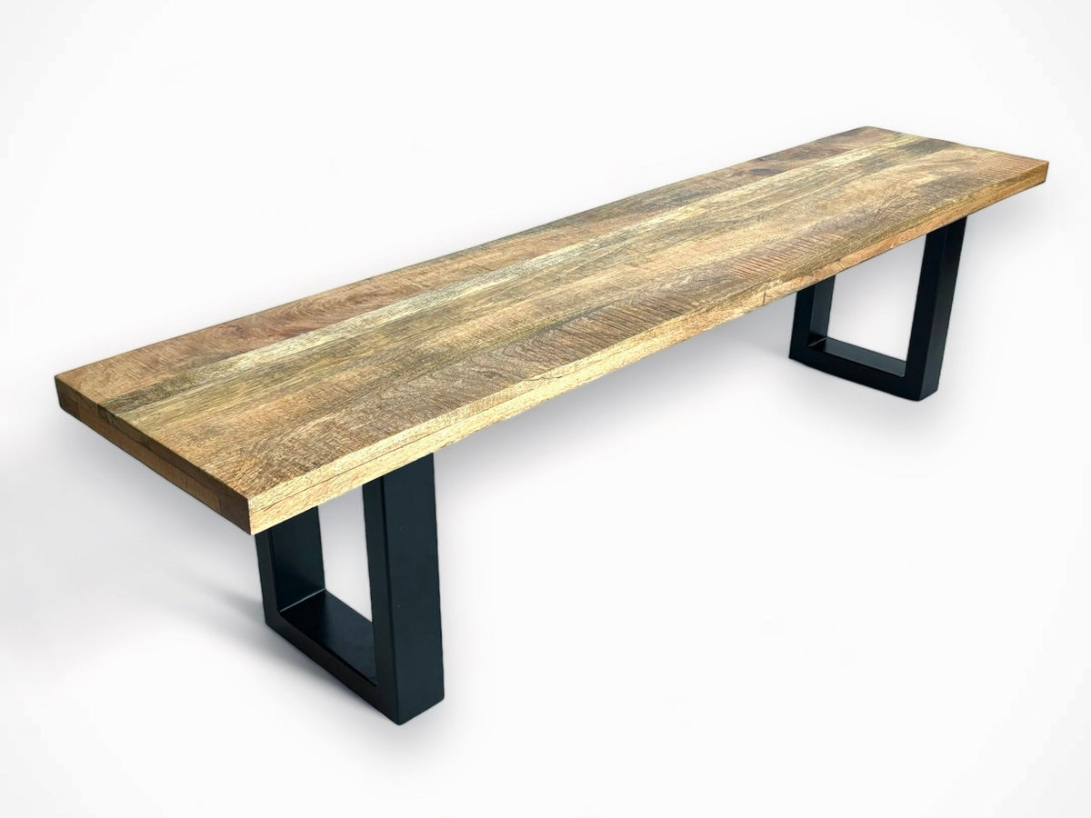 Banc Sagar en bois de manguier - Bois Déco Montréal