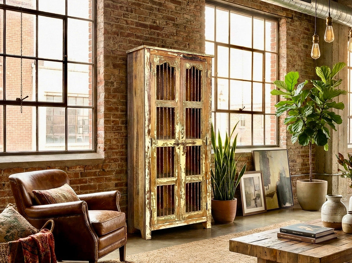 Armoire avec barreaux