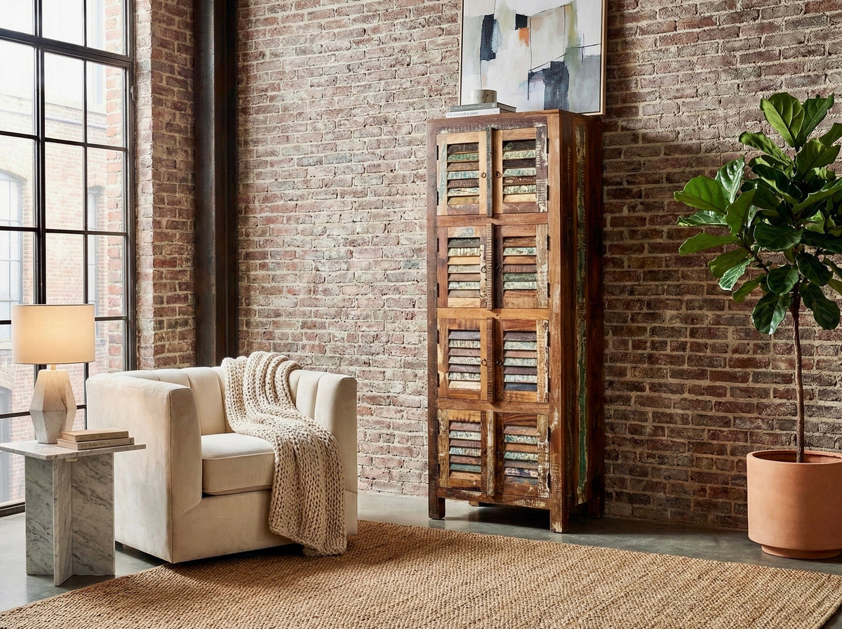 Armoire 8 portes Balan en bois recyclé