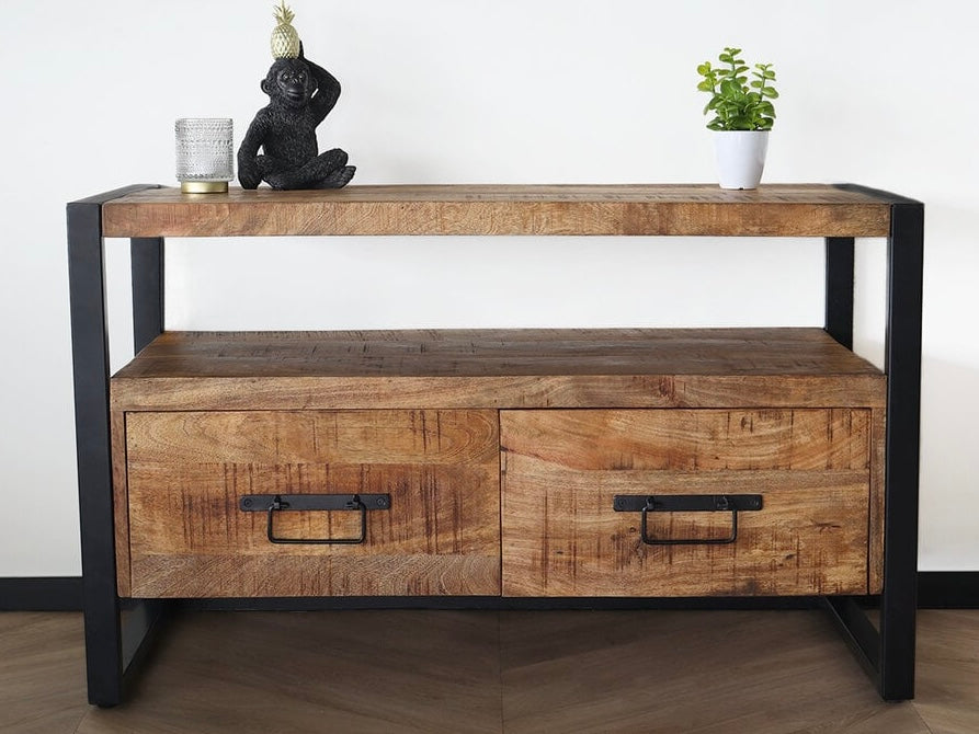 Meuble télé en bois de manguier - Bois Déco Montréal