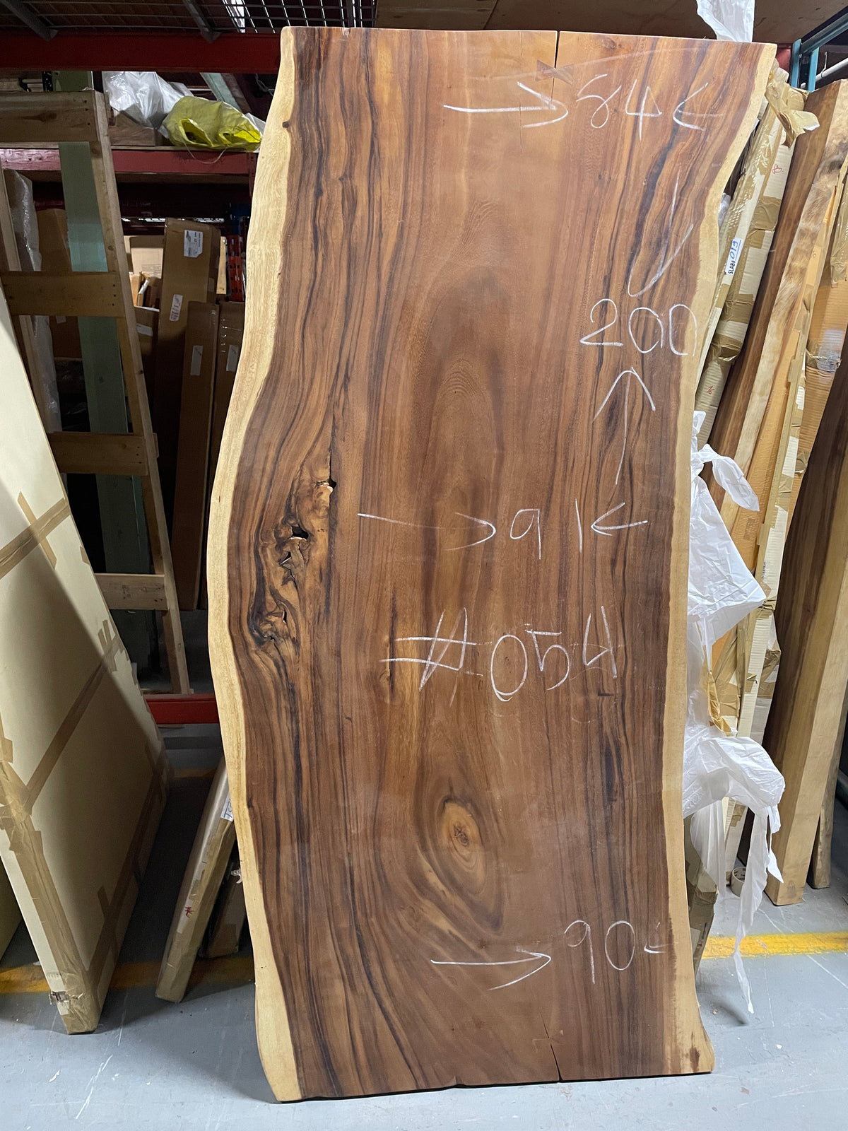 Slab (80") bois de Suar Live Edge