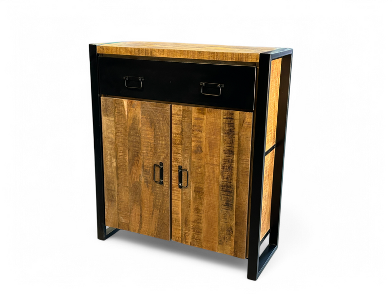 Cabinet Vivana 2 portes en bois de manguier - Bois Déco Montréal
