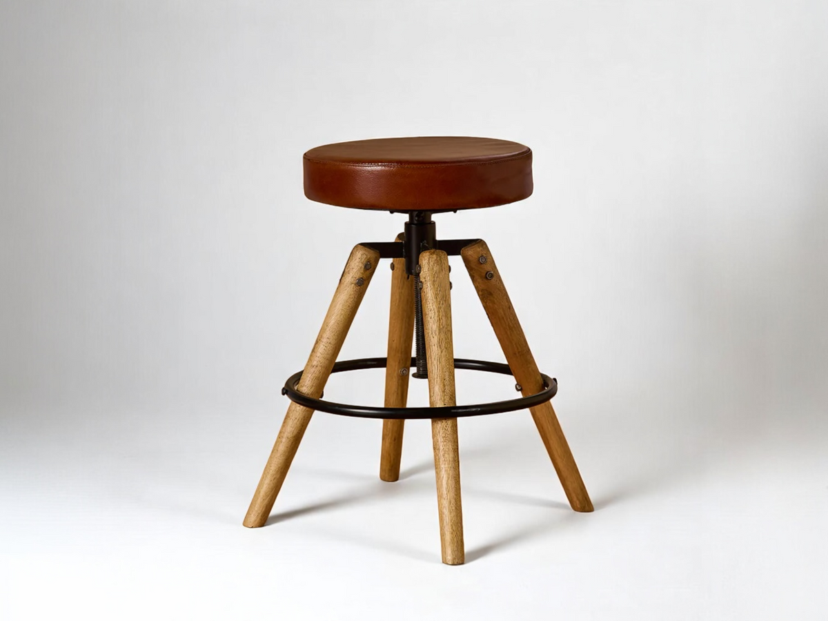 Tabouret en cuir