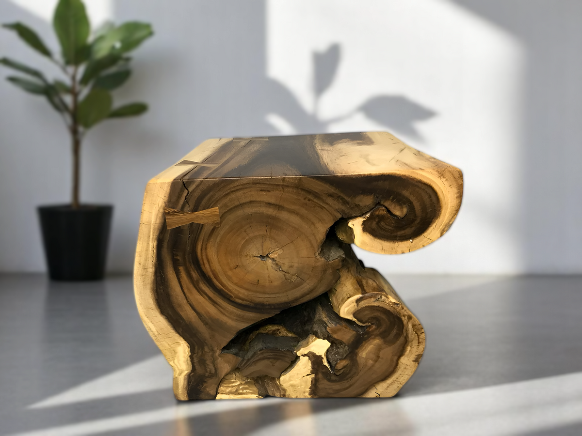Console (tronc) en bois de Suar