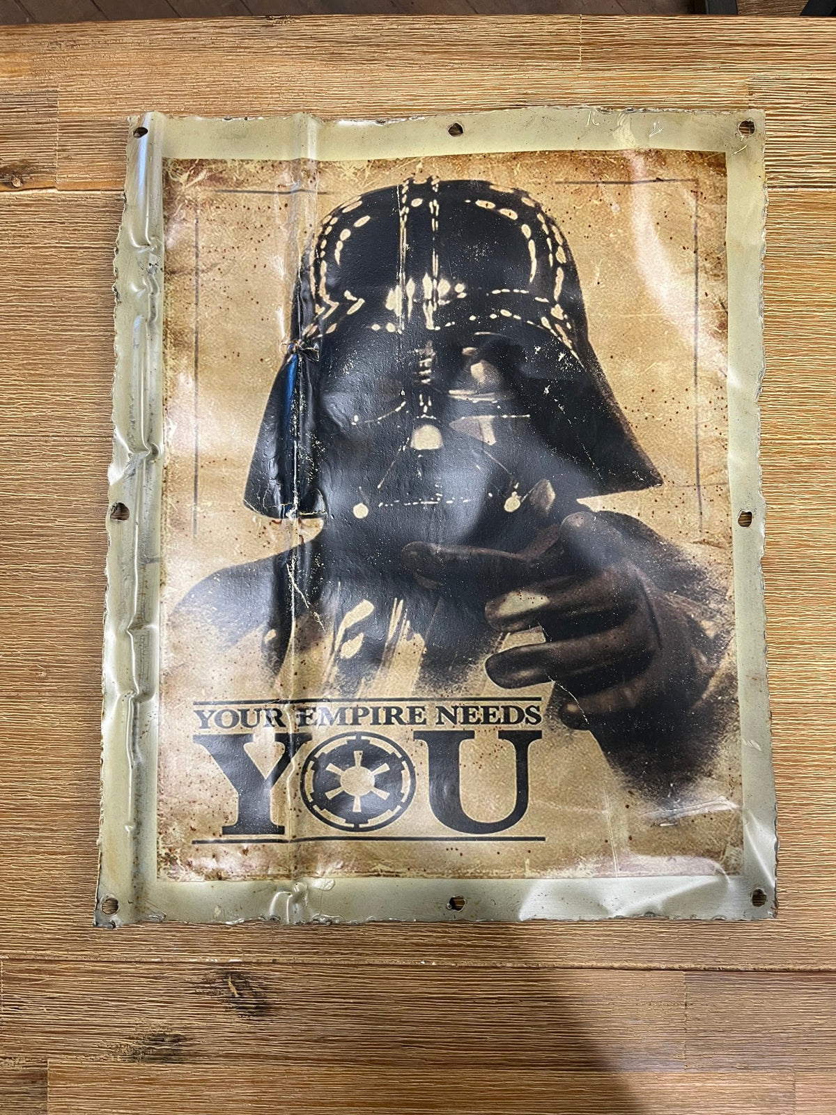 Cadre décoratif en métal recyclé, style vintage industriel — modèle 4