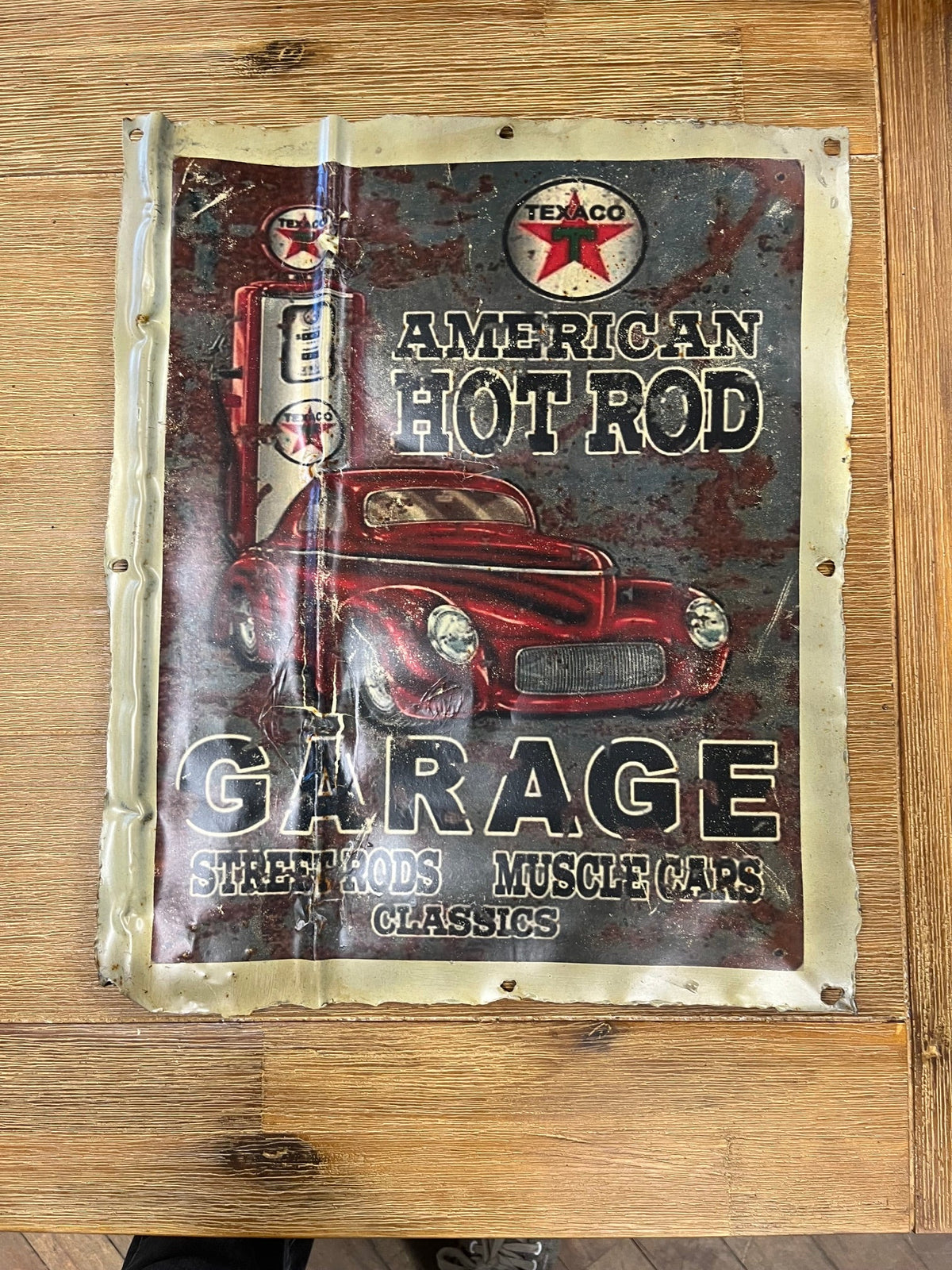 Cadre décoratif en métal recyclé, style vintage industriel — modèle 13
