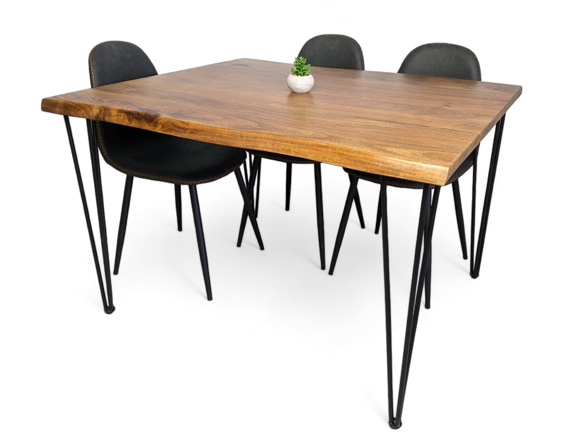 Petite table à diner Acacia live edge - Bois Déco Montréal