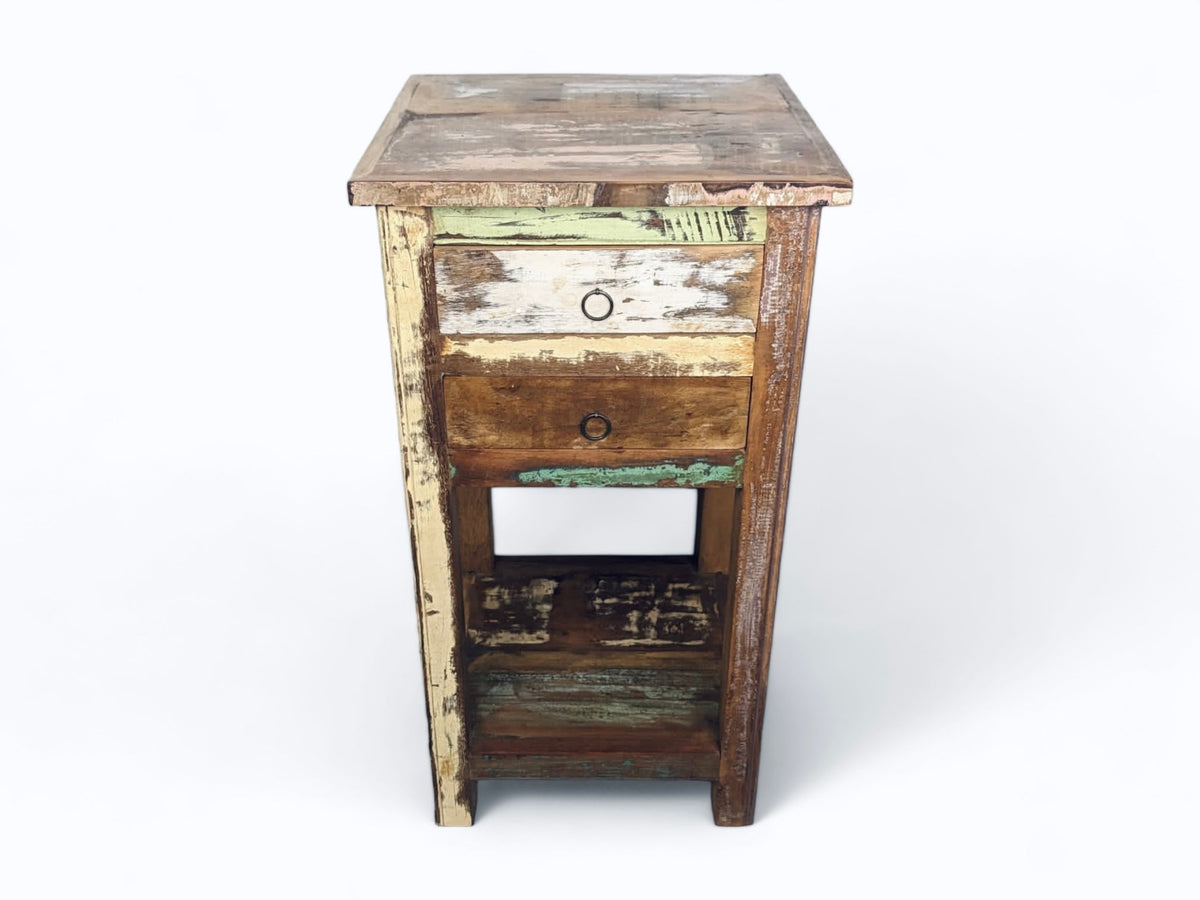 Table d'appoint en bois recyclé - Bois Déco Montréal