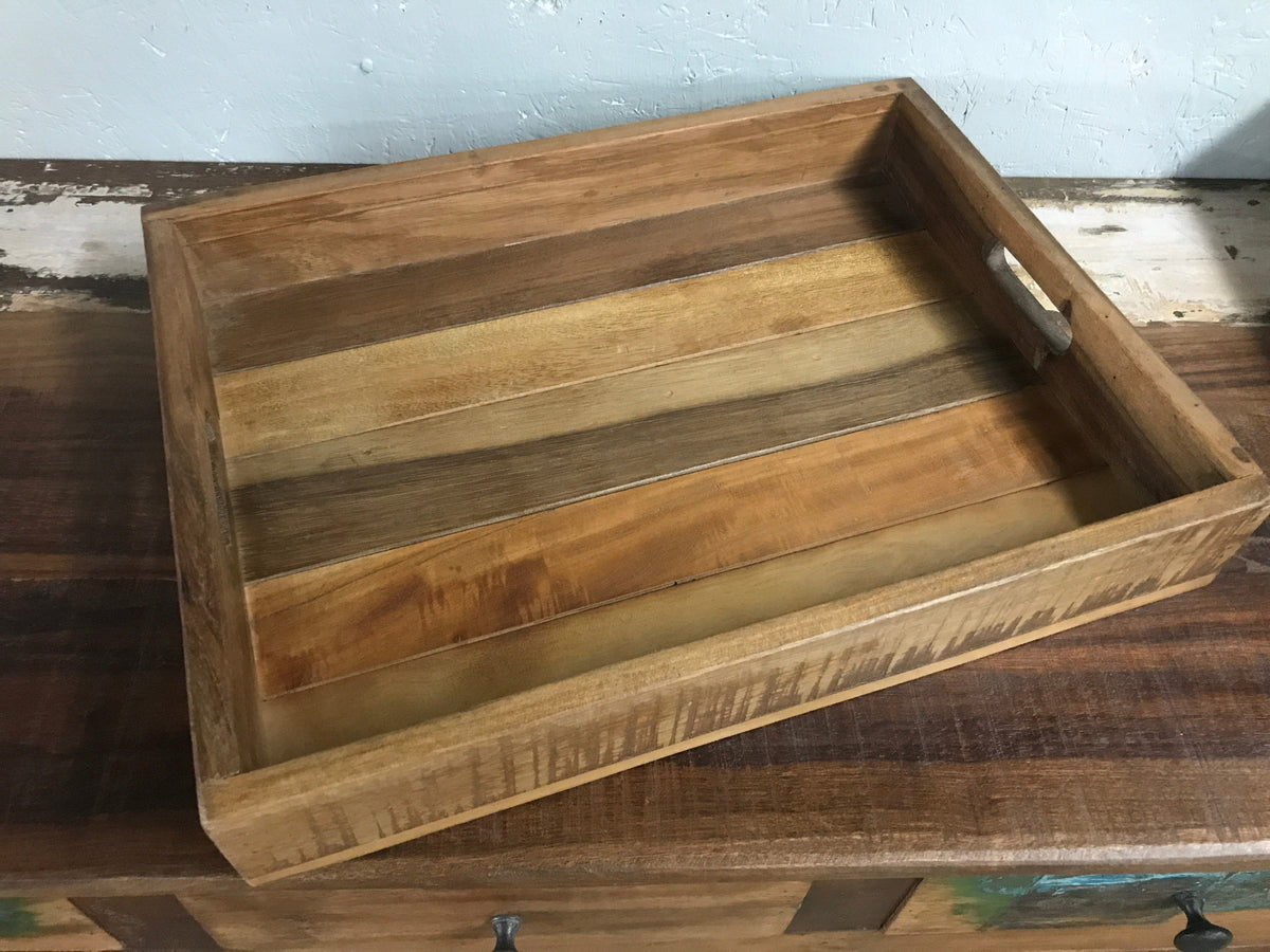 Plateau en bois recyclé - Bois Déco Montréal