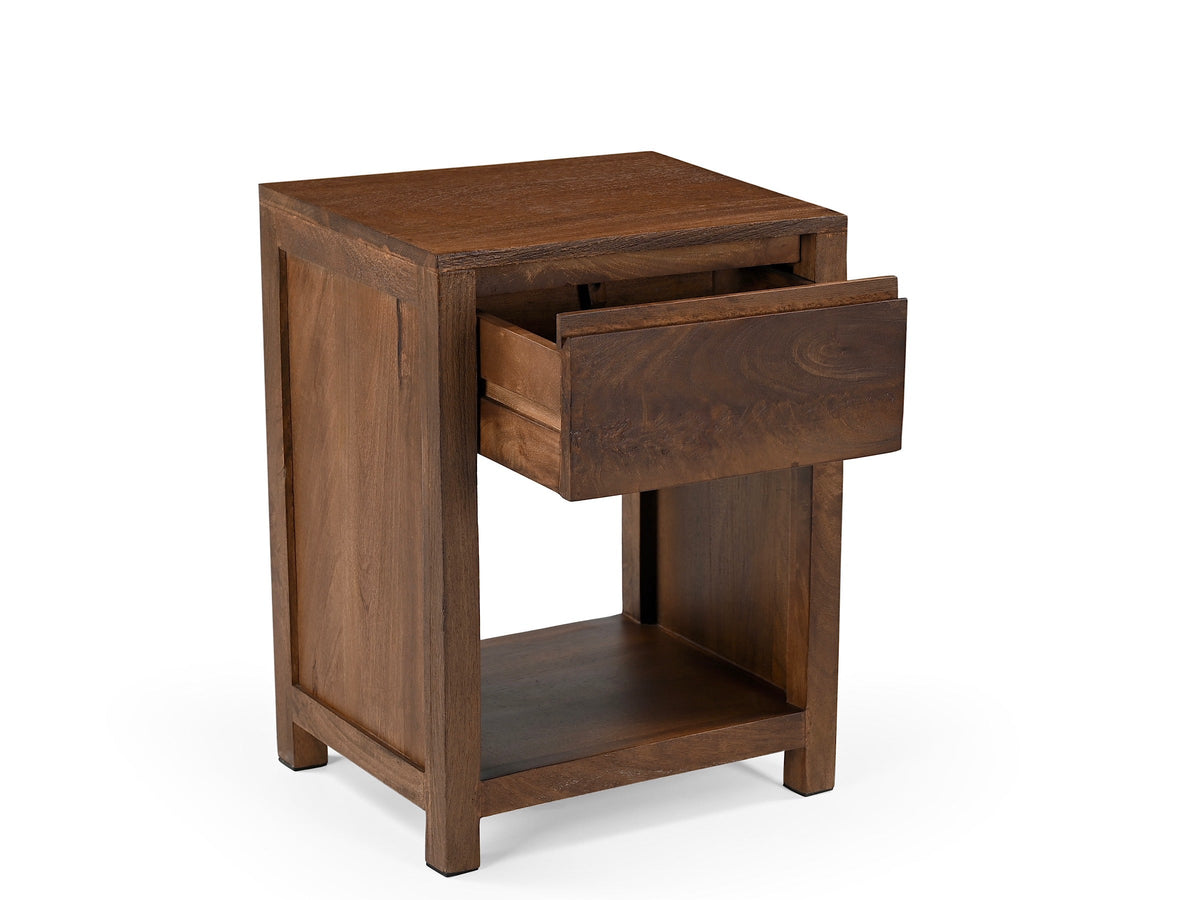 Table de nuit Kona, tiroir ouvert