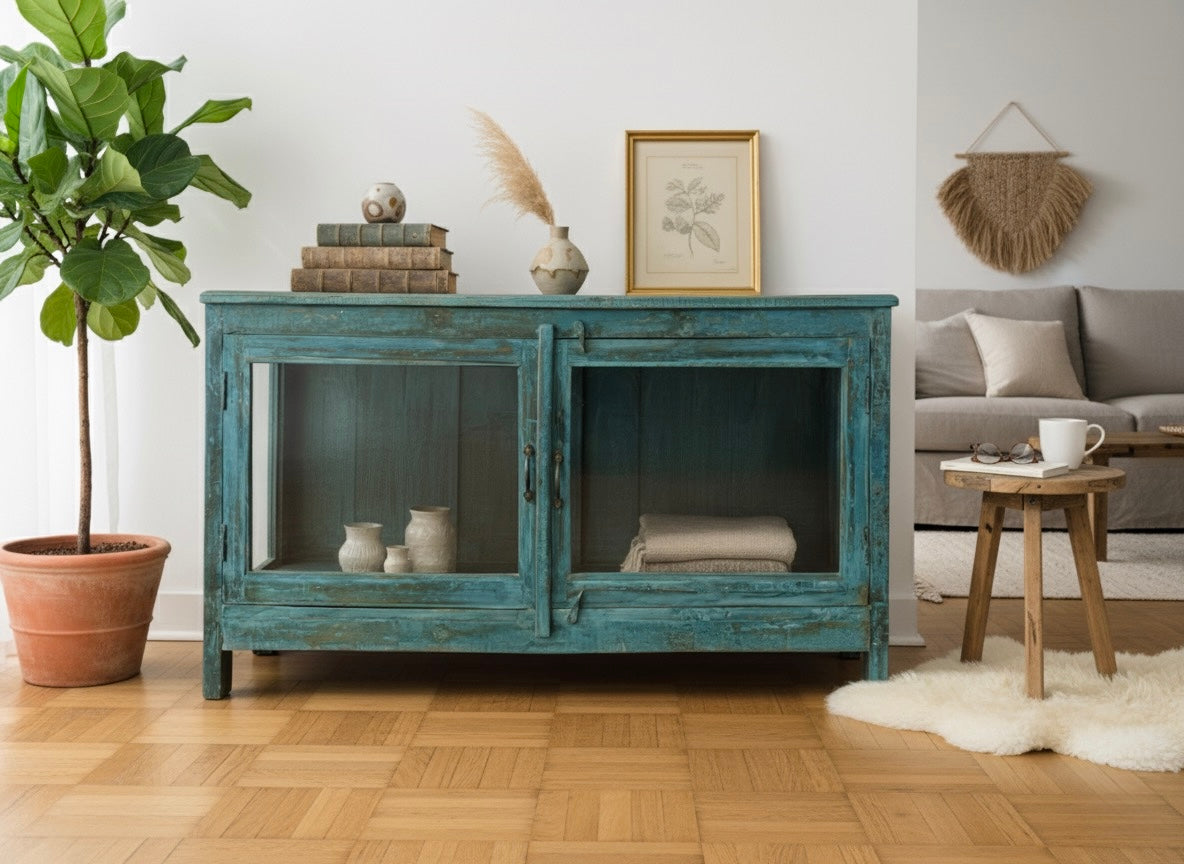 Cabinet antique bleu
