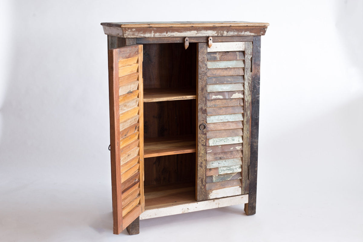 Cabinet Parlily en bois recyclé — vue de face