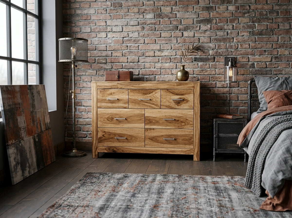 Commode en bois de rose 7 tiroirs