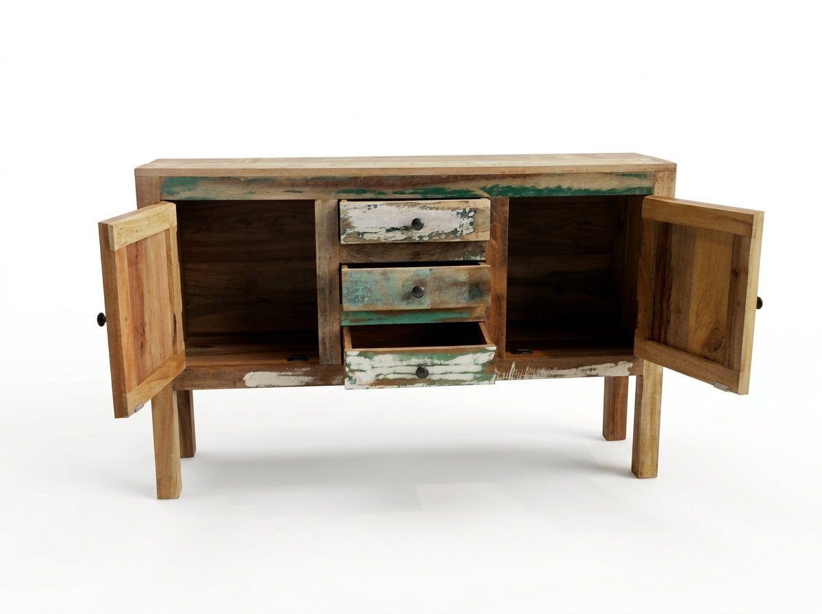 Console Diora en bois recyclé — vue de face