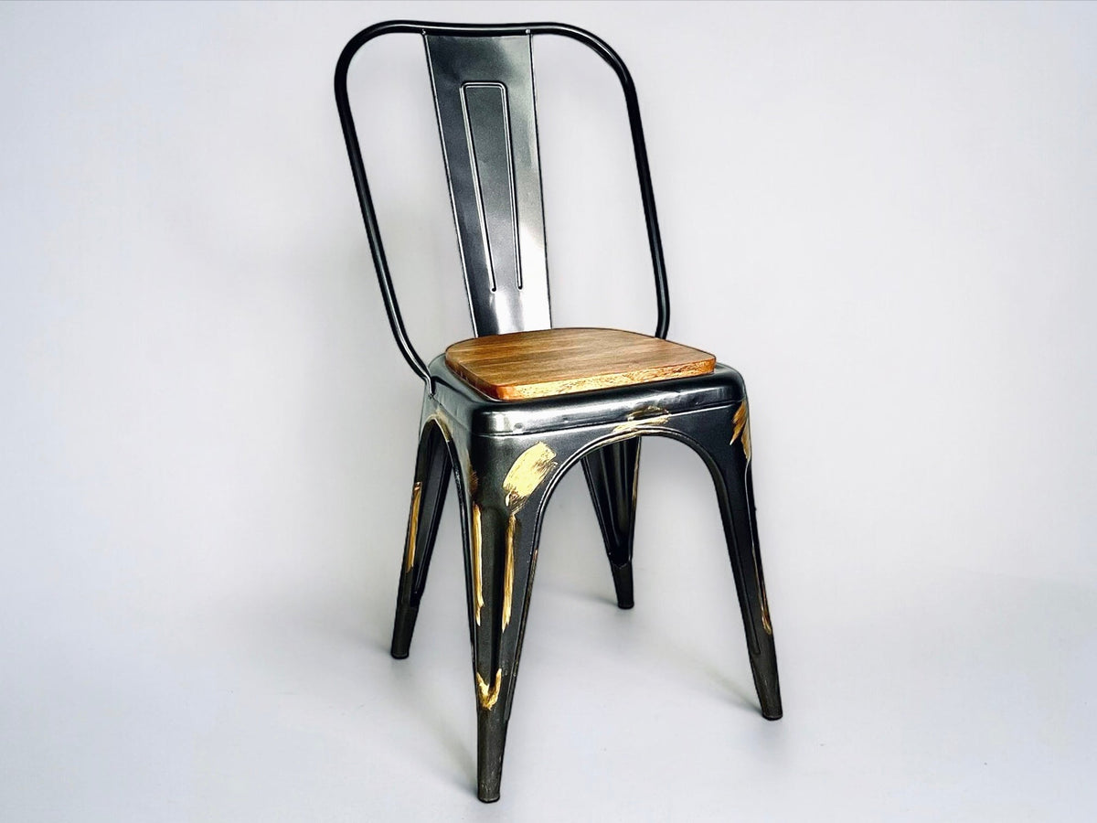 Chaise Tolix Noir Doré