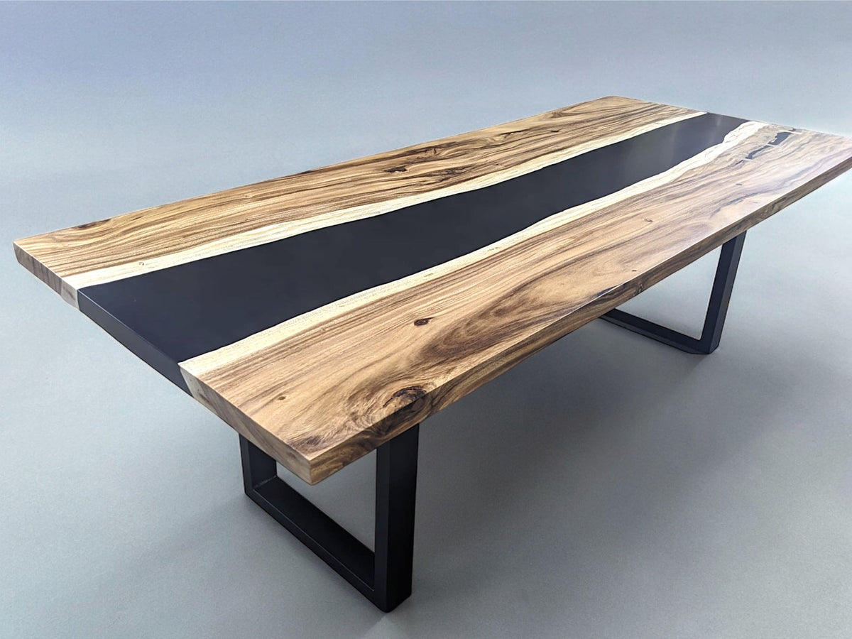 Table riviere epoxy - Bois Déco Montréal